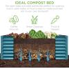 imageBest Choice Products 8x4x2ft Outdoor Metal Raised Garden Bed Deep Root Planter Box for Vegetables Flowers Herbs and Succulents w 478 Gallon Capacity  TerracottaPeacock Blue
