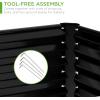 imageBest Choice Products 8x4x2ft Outdoor Metal Raised Garden Bed Deep Root Planter Box for Vegetables Flowers Herbs and Succulents w 478 Gallon Capacity  TerracottaBlack