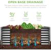 imageBest Choice Products 8x4x2ft Outdoor Metal Raised Garden Bed Deep Root Planter Box for Vegetables Flowers Herbs and Succulents w 478 Gallon Capacity  TerracottaGray