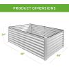 imageBest Choice Products 8x4x2ft Outdoor Metal Raised Garden Bed Deep Root Planter Box for Vegetables Flowers Herbs and Succulents w 478 Gallon Capacity  TerracottaGalvanized