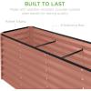 imageBest Choice Products 8x4x2ft Outdoor Metal Raised Garden Bed Deep Root Planter Box for Vegetables Flowers Herbs and Succulents w 478 Gallon Capacity  TerracottaTerracotta