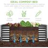 imageBest Choice Products 8x4x2ft Outdoor Metal Raised Garden Bed Deep Root Planter Box for Vegetables Flowers Herbs and Succulents w 478 Gallon Capacity  TerracottaGray