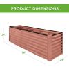 imageBest Choice Products 8x4x2ft Outdoor Metal Raised Garden Bed Deep Root Planter Box for Vegetables Flowers Herbs and Succulents w 478 Gallon Capacity  TerracottaTerracotta