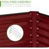 imageBest Choice Products 8x4x2ft Outdoor Metal Raised Garden Bed Deep Root Planter Box for Vegetables Flowers Herbs and Succulents w 478 Gallon Capacity  TerracottaRoyal Red