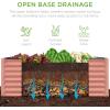 imageBest Choice Products 8x4x2ft Outdoor Metal Raised Garden Bed Deep Root Planter Box for Vegetables Flowers Herbs and Succulents w 478 Gallon Capacity  TerracottaTerracotta