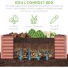 imageBest Choice Products 8x4x2ft Outdoor Metal Raised Garden Bed Deep Root Planter Box for Vegetables Flowers Herbs and Succulents w 478 Gallon Capacity  TerracottaTerracotta
