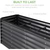 imageBest Choice Products 8x4x2ft Outdoor Metal Raised Garden Bed Deep Root Planter Box for Vegetables Flowers Herbs and Succulents w 478 Gallon Capacity  TerracottaGray