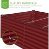 imageBest Choice Products 8x4x2ft Outdoor Metal Raised Garden Bed Deep Root Planter Box for Vegetables Flowers Herbs and Succulents w 478 Gallon Capacity  TerracottaRoyal Red