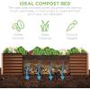 imageBest Choice Products 8x4x2ft Outdoor Metal Raised Garden Bed Deep Root Planter Box for Vegetables Flowers Herbs and Succulents w 478 Gallon Capacity  TerracottaWood Grain