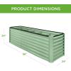 imageBest Choice Products 8x4x2ft Outdoor Metal Raised Garden Bed Deep Root Planter Box for Vegetables Flowers Herbs and Succulents w 478 Gallon Capacity  TerracottaSage Green