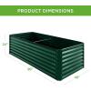 imageBest Choice Products 8x4x2ft Outdoor Metal Raised Garden Bed Deep Root Planter Box for Vegetables Flowers Herbs and Succulents w 478 Gallon Capacity  TerracottaDark Green