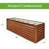 imageBest Choice Products 8x4x2ft Outdoor Metal Raised Garden Bed Deep Root Planter Box for Vegetables Flowers Herbs and Succulents w 478 Gallon Capacity  TerracottaWood Grain