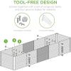 imageBest Choice Products 8x4x2ft Outdoor Metal Raised Garden Bed Deep Root Planter Box for Vegetables Flowers Herbs and Succulents w 478 Gallon Capacity  TerracottaDark Green