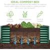 imageBest Choice Products 8x4x2ft Outdoor Metal Raised Garden Bed Deep Root Planter Box for Vegetables Flowers Herbs and Succulents w 478 Gallon Capacity  TerracottaDark Green