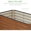 imageBest Choice Products 8x4x2ft Outdoor Metal Raised Garden Bed Deep Root Planter Box for Vegetables Flowers Herbs and Succulents w 478 Gallon Capacity  TerracottaWood Grain