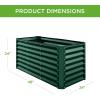 imageBest Choice Products 8x4x2ft Outdoor Metal Raised Garden Bed Deep Root Planter Box for Vegetables Flowers Herbs and Succulents w 478 Gallon Capacity  TerracottaDark Green