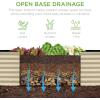 imageBest Choice Products 8x4x2ft Outdoor Metal Raised Garden Bed Deep Root Planter Box for Vegetables Flowers Herbs and Succulents w 478 Gallon Capacity  TerracottaBeige