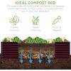 imageBest Choice Products 8x4x2ft Outdoor Metal Raised Garden Bed Deep Root Planter Box for Vegetables Flowers Herbs and Succulents w 478 Gallon Capacity  TerracottaBurgundy