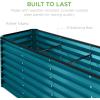 imageBest Choice Products 8x4x2ft Outdoor Metal Raised Garden Bed Deep Root Planter Box for Vegetables Flowers Herbs and Succulents w 478 Gallon Capacity  TerracottaPeacock Blue