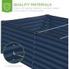 imageBest Choice Products 8x4x2ft Outdoor Metal Raised Garden Bed Deep Root Planter Box for Vegetables Flowers Herbs and Succulents w 478 Gallon Capacity  TerracottaNavy