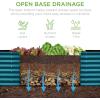 imageBest Choice Products 8x4x2ft Outdoor Metal Raised Garden Bed Deep Root Planter Box for Vegetables Flowers Herbs and Succulents w 478 Gallon Capacity  TerracottaPeacock Blue