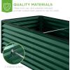 imageBest Choice Products 8x4x2ft Outdoor Metal Raised Garden Bed Deep Root Planter Box for Vegetables Flowers Herbs and Succulents w 478 Gallon Capacity  TerracottaDark Green