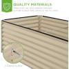 imageBest Choice Products 8x4x2ft Outdoor Metal Raised Garden Bed Deep Root Planter Box for Vegetables Flowers Herbs and Succulents w 478 Gallon Capacity  TerracottaBeige