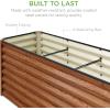 imageBest Choice Products 8x4x2ft Outdoor Metal Raised Garden Bed Deep Root Planter Box for Vegetables Flowers Herbs and Succulents w 478 Gallon Capacity  TerracottaWood Grain