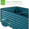 imageBest Choice Products 8x4x2ft Outdoor Metal Raised Garden Bed Deep Root Planter Box for Vegetables Flowers Herbs and Succulents w 478 Gallon Capacity  TerracottaPeacock Blue