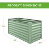 imageBest Choice Products 8x4x2ft Outdoor Metal Raised Garden Bed Deep Root Planter Box for Vegetables Flowers Herbs and Succulents w 478 Gallon Capacity  TerracottaSage Green