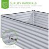 imageBest Choice Products 8x4x2ft Outdoor Metal Raised Garden Bed Deep Root Planter Box for Vegetables Flowers Herbs and Succulents w 478 Gallon Capacity  TerracottaMoonlight Gray
