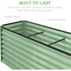 imageBest Choice Products 8x4x2ft Outdoor Metal Raised Garden Bed Deep Root Planter Box for Vegetables Flowers Herbs and Succulents w 478 Gallon Capacity  TerracottaSage Green