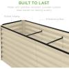 imageBest Choice Products 8x4x2ft Outdoor Metal Raised Garden Bed Deep Root Planter Box for Vegetables Flowers Herbs and Succulents w 478 Gallon Capacity  TerracottaBeige