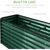 imageBest Choice Products 8x4x2ft Outdoor Metal Raised Garden Bed Deep Root Planter Box for Vegetables Flowers Herbs and Succulents w 478 Gallon Capacity  TerracottaDark Green