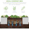 imageBest Choice Products 8x4x2ft Outdoor Metal Raised Garden Bed Deep Root Planter Box for Vegetables Flowers Herbs and Succulents w 478 Gallon Capacity  TerracottaWhite