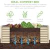 imageBest Choice Products 8x4x2ft Outdoor Metal Raised Garden Bed Deep Root Planter Box for Vegetables Flowers Herbs and Succulents w 478 Gallon Capacity  TerracottaBeige