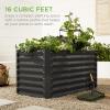 imageBest Choice Products 8x4x2ft Outdoor Metal Raised Garden Bed Deep Root Planter Box for Vegetables Flowers Herbs and Succulents w 478 Gallon Capacity  TerracottaGray