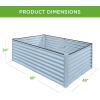 imageBest Choice Products 8x4x2ft Outdoor Metal Raised Garden Bed Deep Root Planter Box for Vegetables Flowers Herbs and Succulents w 478 Gallon Capacity  TerracottaMist Blue