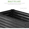 imageBest Choice Products 8x4x2ft Outdoor Metal Raised Garden Bed Deep Root Planter Box for Vegetables Flowers Herbs and Succulents w 478 Gallon Capacity  TerracottaGray