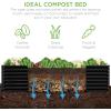 imageBest Choice Products 8x4x2ft Outdoor Metal Raised Garden Bed Deep Root Planter Box for Vegetables Flowers Herbs and Succulents w 478 Gallon Capacity  TerracottaBlack