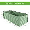 imageBest Choice Products 8x4x2ft Outdoor Metal Raised Garden Bed Deep Root Planter Box for Vegetables Flowers Herbs and Succulents w 478 Gallon Capacity  TerracottaSage Green