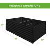imageBest Choice Products 8x4x2ft Outdoor Metal Raised Garden Bed Deep Root Planter Box for Vegetables Flowers Herbs and Succulents w 478 Gallon Capacity  TerracottaBlack