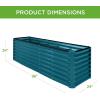 imageBest Choice Products 8x4x2ft Outdoor Metal Raised Garden Bed Deep Root Planter Box for Vegetables Flowers Herbs and Succulents w 478 Gallon Capacity  TerracottaPeacock Blue