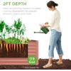 imageBest Choice Products 8x4x2ft Outdoor Metal Raised Garden Bed Deep Root Planter Box for Vegetables Flowers Herbs and Succulents w 478 Gallon Capacity  TerracottaTerracotta