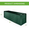 imageBest Choice Products 8x4x2ft Outdoor Metal Raised Garden Bed Deep Root Planter Box for Vegetables Flowers Herbs and Succulents w 478 Gallon Capacity  TerracottaDark Green