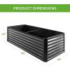 imageBest Choice Products 8x4x2ft Outdoor Metal Raised Garden Bed Deep Root Planter Box for Vegetables Flowers Herbs and Succulents w 478 Gallon Capacity  TerracottaGray