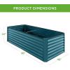 imageBest Choice Products 8x4x2ft Outdoor Metal Raised Garden Bed Deep Root Planter Box for Vegetables Flowers Herbs and Succulents w 478 Gallon Capacity  TerracottaPeacock Blue