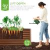 imageBest Choice Products 8x4x2ft Outdoor Metal Raised Garden Bed Deep Root Planter Box for Vegetables Flowers Herbs and Succulents w 478 Gallon Capacity  TerracottaWood Grain