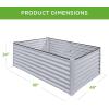 imageBest Choice Products 8x4x2ft Outdoor Metal Raised Garden Bed Deep Root Planter Box for Vegetables Flowers Herbs and Succulents w 478 Gallon Capacity  TerracottaMoonlight Gray