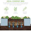 imageBest Choice Products 8x4x2ft Outdoor Metal Raised Garden Bed Deep Root Planter Box for Vegetables Flowers Herbs and Succulents w 478 Gallon Capacity  TerracottaMist Blue